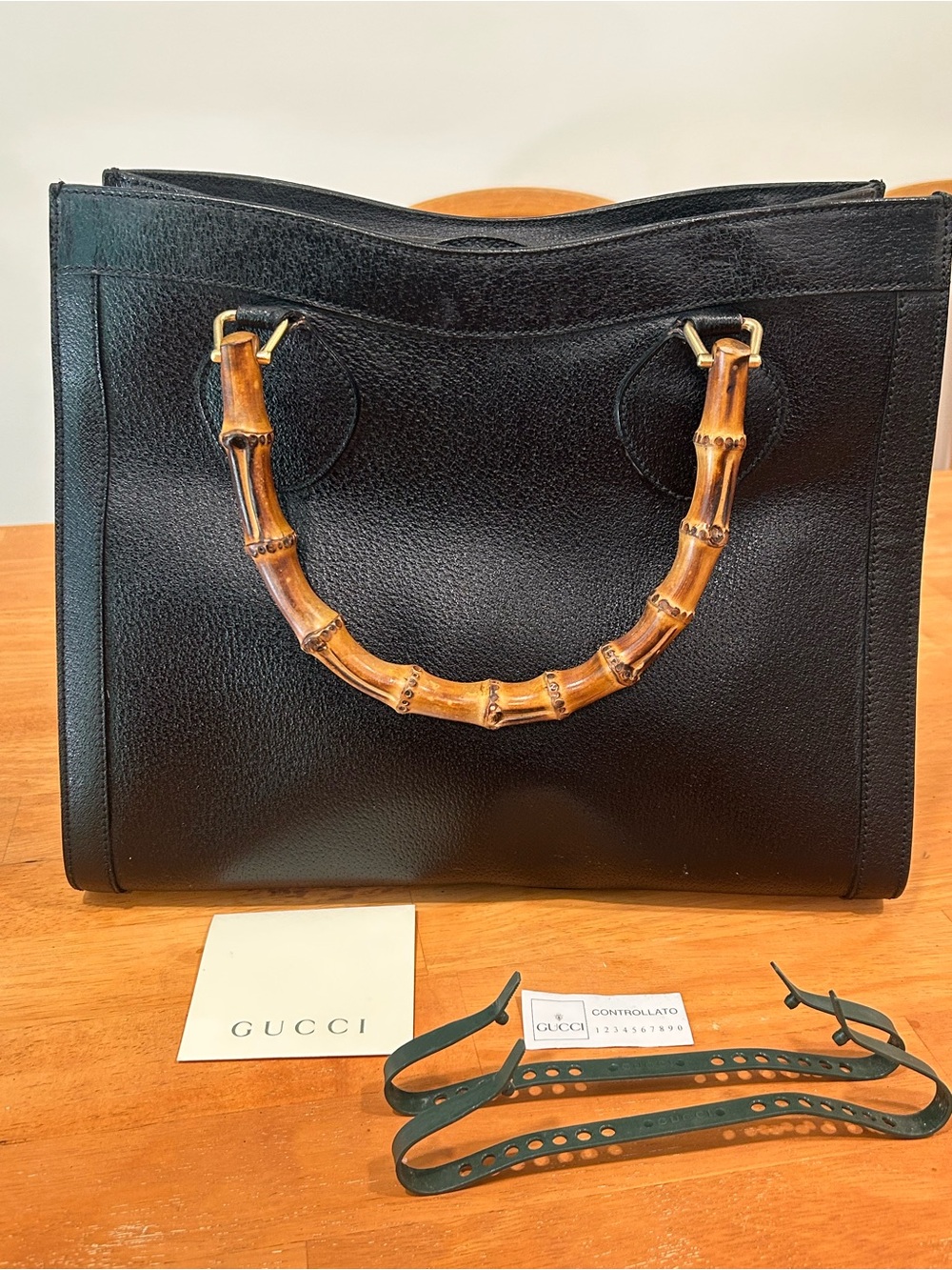 Authentic Vintage Gucci Bamboo Diana Tote